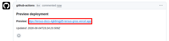 Preview deployment comment — click the link to see your changes live
