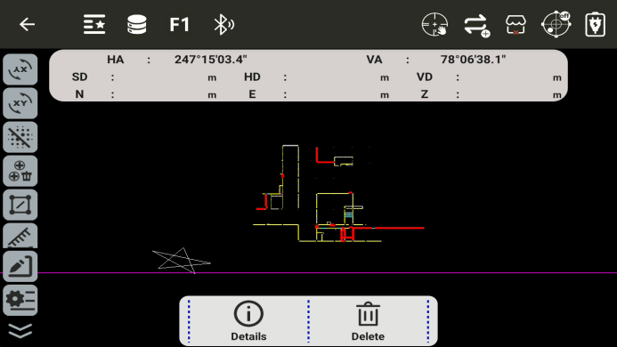 Select an element to view its details or delete it